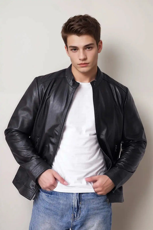 Men Club Night Classic Leather Jacket